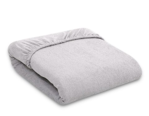 Prześcieradło frotte z gumką 120x60 cm do łóżeczka dziecięcego - szare Prześcieradło frotte z gumką 120x60 cm do łóżeczka dziecięcego - szare