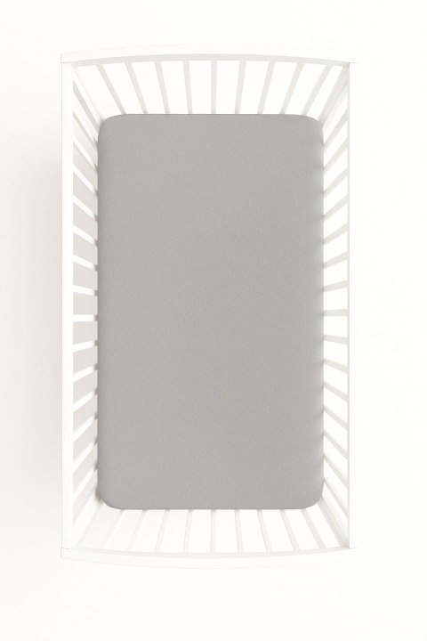Prześcieradło frotte z gumką 120x60 cm do łóżeczka dziecięcego - szare Prześcieradło frotte z gumką 120x60 cm do łóżeczka dziecięcego - szare