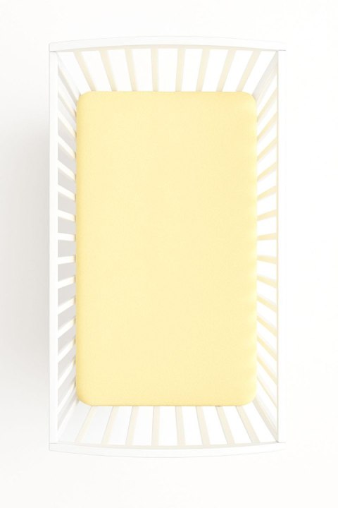Prześcieradło frotte z gumką 120x60 cm do łóżeczka dziecięcego - żółte Prześcieradło frotte z gumką 120x60 cm do łóżeczka dziecięcego - żółte