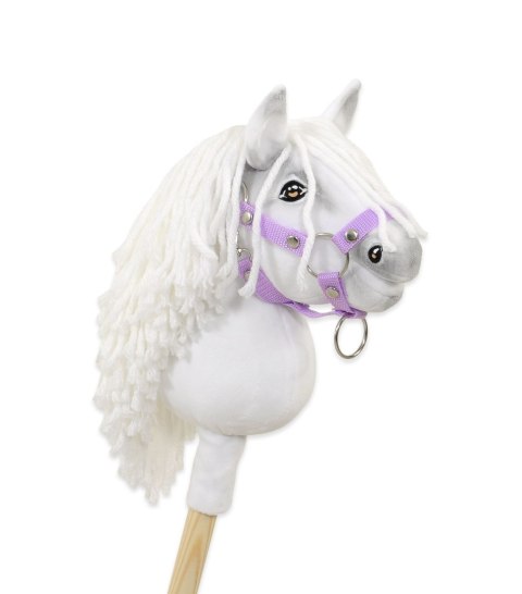 Hobby Horse – Biały Koń na Kiju z Grzywą A5 Ręcznie Szyty Premium