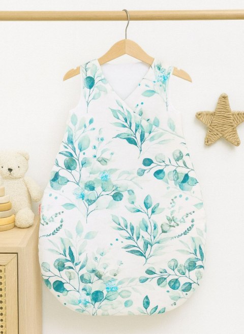Śpiworek niemowlęcy ocieplany 75 cm – całoroczny, bawełniany, TOG 2,5 - eucaliptus mint