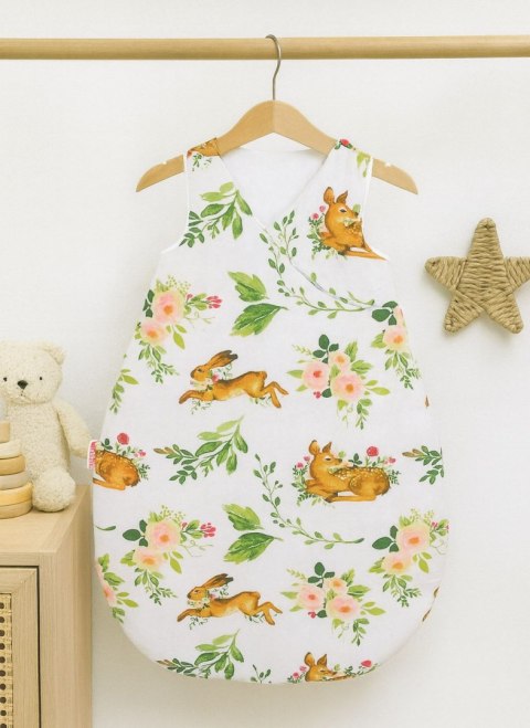 Śpiworek niemowlęcy ocieplany 75 cm – całoroczny, bawełniany, TOG 2,5 - w lesie