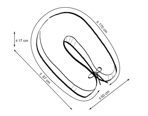 Bawełniana poszewka do poduszki ciążowej Longer - Clematis on beige