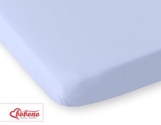 Bawełniane prześcieradło z gumką 120x60 cm do łóżeczka dziecięcego niebieskie