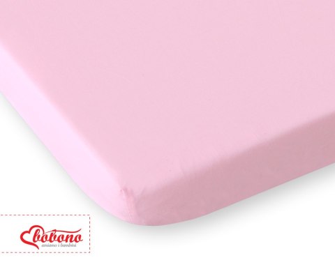 Bawełniane prześcieradło z gumką 120x60 cm do łóżeczka dziecięcego różowe Bawełniane prześcieradło z gumką 120x60 cm do łóżeczka dziecięcego różowe