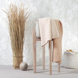 Wełniany kocyk niemowlęcy Merino - 75x100 cm, jasny beżowy