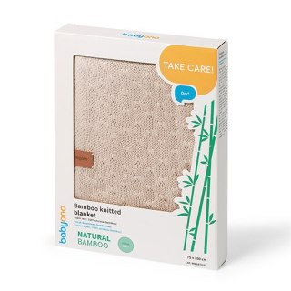 B.O.1673/02 Kocyk bambusowy jasny beż