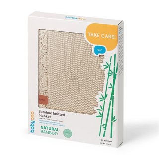 B.O.1674/02 Kocyk bambusowy jasny beż