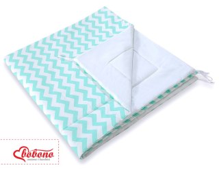 Dwustronna mata do namiotu TIPI - Chevron miętowy