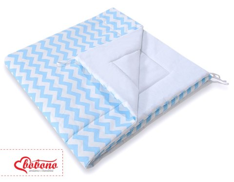 Dwustronna mata do namiotu TIPI - Chevron niebieski