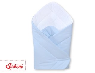 Rożek dla niemowląt bawełniany z wkładką usztywniającą - niebieski