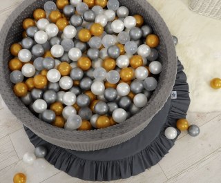 plastikowe piłeczki do suchego basenu 50 szt. – Idealne do zabawy dla dzieci - szary