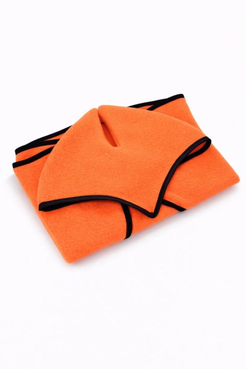 Polarowa derka i nauszniki dla konia Hobby Horse A4, neon orange