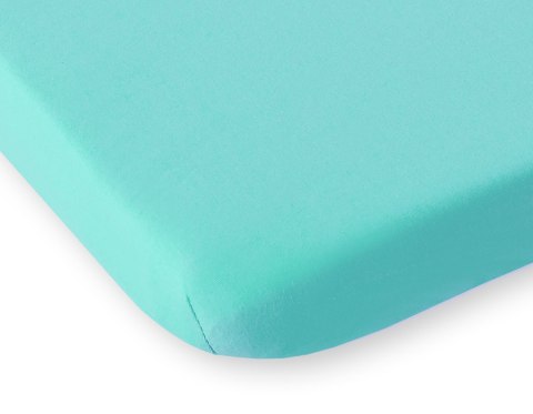 Prześcieradło z gumką jersey 120x60 cm do łóżeczka dziecięcego - miętowe Prześcieradło z gumką jersey 120x60 cm do łóżeczka dziecięcego - miętowe